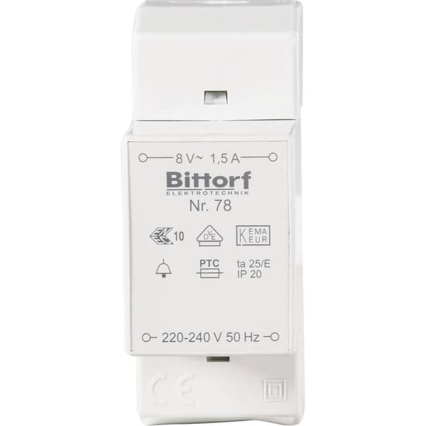 Bittorf 78 Klock-transformator 8 V/AC 1.5 A