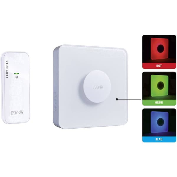 m-e modern-electronics 41162 Trådlös gong Komplett set Belyst