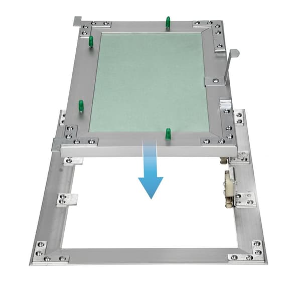 ECD Germany versioläppien tarkastusovien kipsilevyjen sisäosa 200x250 mm kipsilevyjä 12,5 mm alumiinikehyksiä tarkistushuolto-ovien huoltoluukkujen