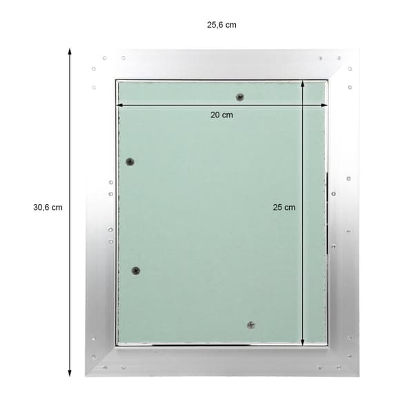 ECD Germany versioläppien tarkastusovien kipsilevyjen sisäosa 200x250 mm kipsilevyjä 12,5 mm alumiinikehyksiä tarkistushuolto-ovien huoltoluukkujen