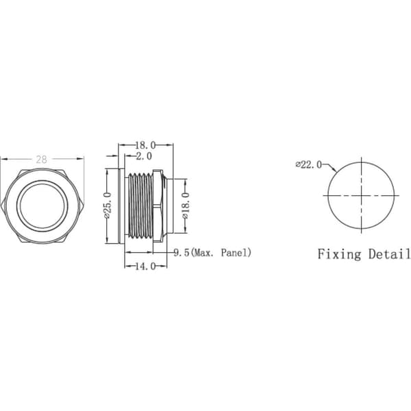 Renkforce RF-4707816 Klockknapp med Piezo 1x Rostfritt stål, Vit 24 V/0,3 A