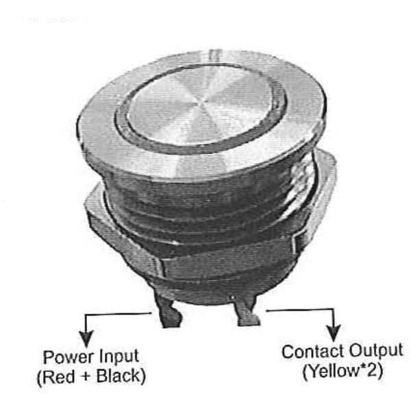 Renkforce RF-4707816 Klockknapp med Piezo 1x Rostfritt stål, Vit 24 V/0,3 A