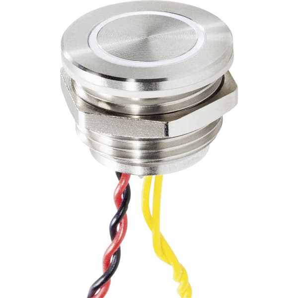 Renkforce RF-4707816 Klockknapp med Piezo 1x Rostfritt stål, Vit 24 V/0,3 A