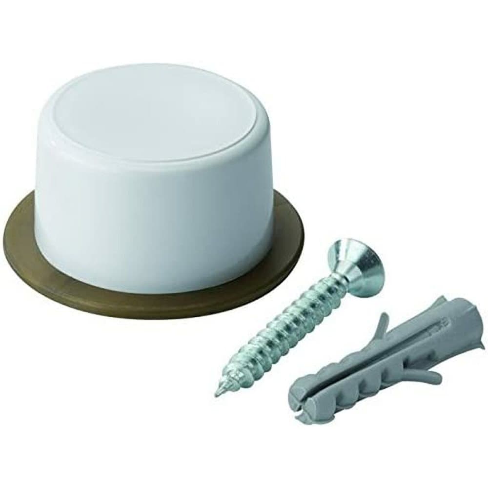 Dörrstopp Inofix 3042 Dörrar Skruv 2 antal Vit