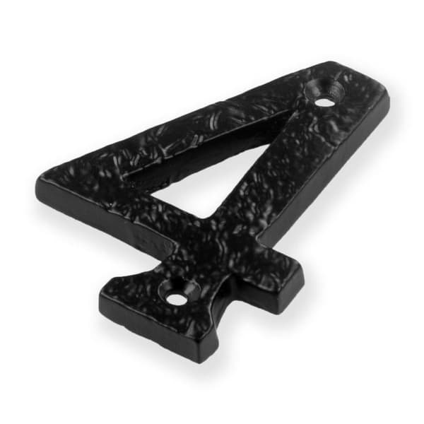 Securit 4 Door Number Black One Size