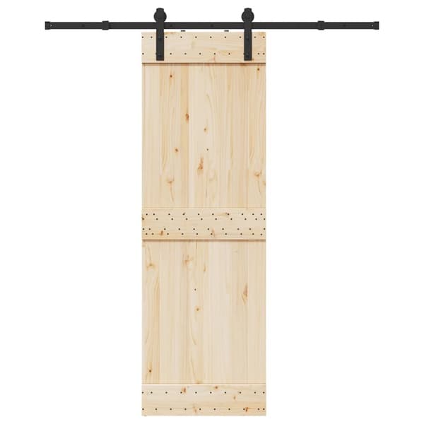 Skjutdörrsbeslag 183 cm stål svart