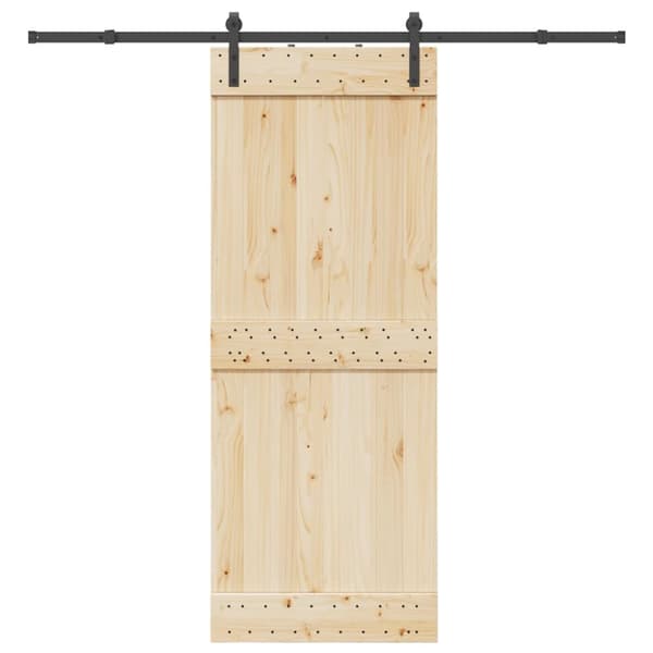 Skjutdörrsbeslag 213,5 cm stål svart