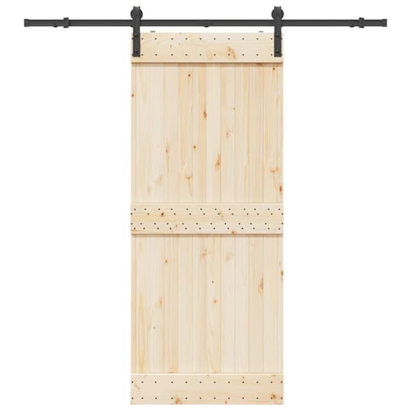 Skjutdörrsbeslag 200 cm stål svart