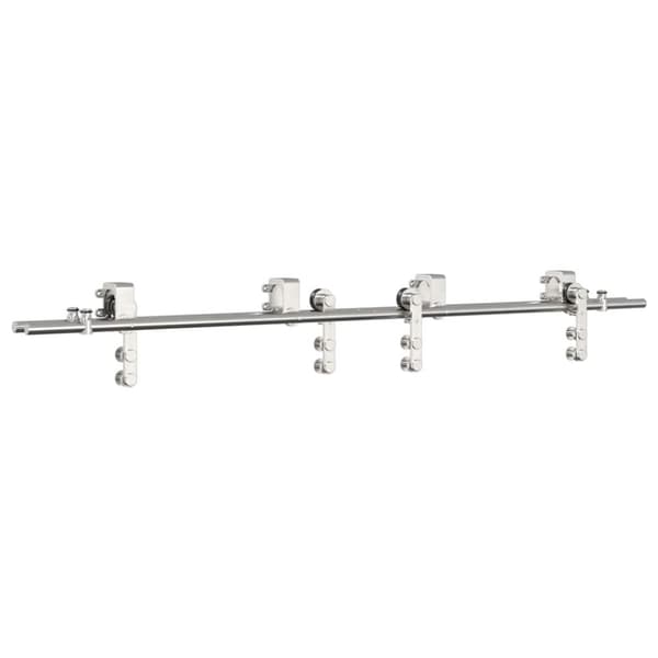 Skjutdörrsbeslag 183 cm rostfritt stål silver