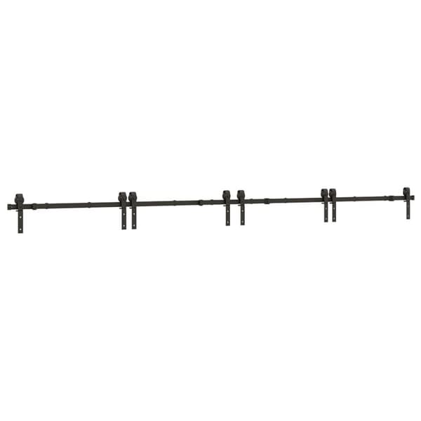 Skjutdörrsbeslag 400 cm stål svart