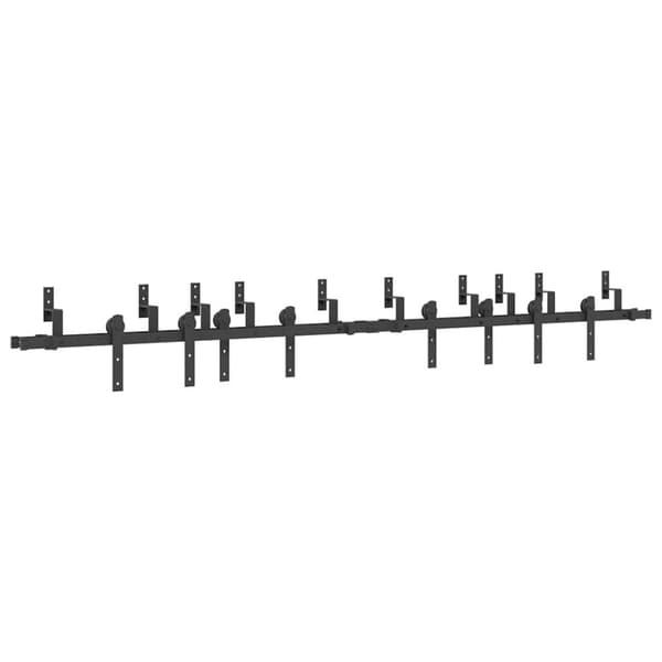 Skjutdörrsbeslag 305 cm stål svart