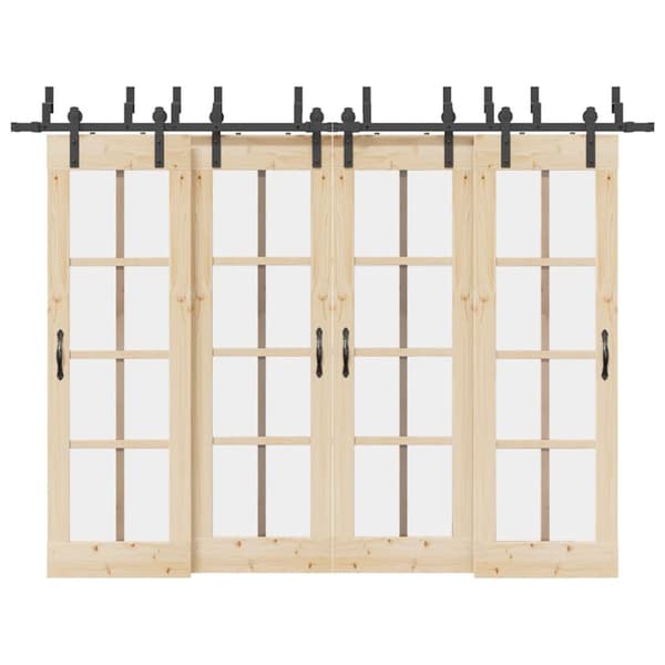 Skjutdörrsbeslag 305 cm stål svart