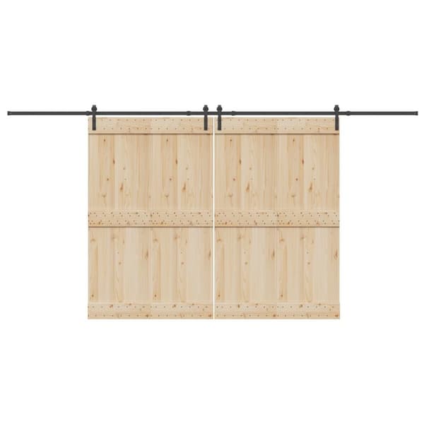 Skjutdörrsbeslag 427 cm stål svart