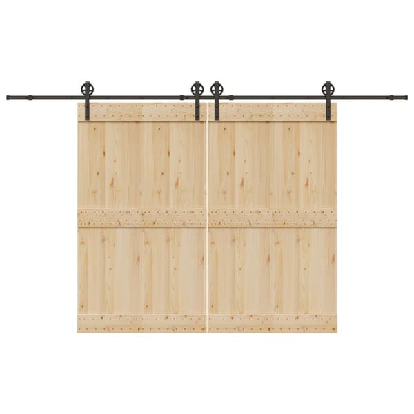 Skjutdörrsbeslag 366 cm stål svart