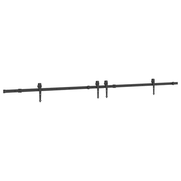 Skjutdörrsbeslag 305 cm stål svart