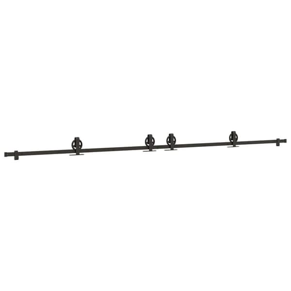 Skjutdörrsbeslag 366 cm stål svart