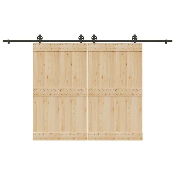 Skjutdörrsbeslag 366 cm stål svart