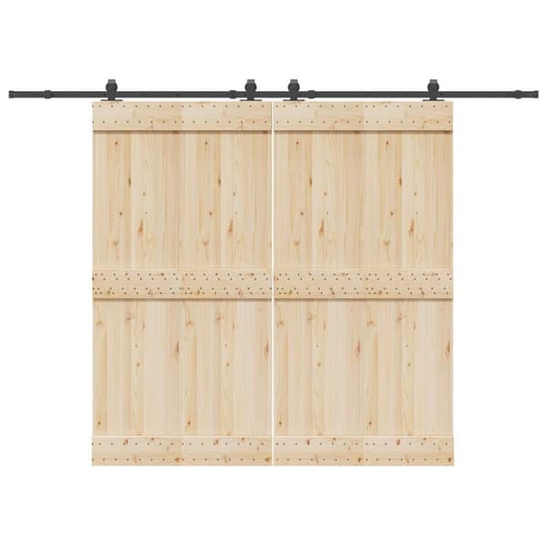 Skjutdörrsbeslag 305 cm stål svart