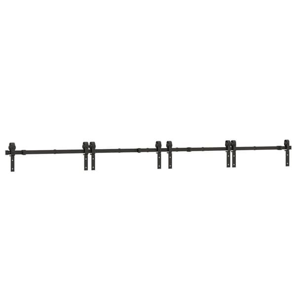 Skjutdörrsbeslag 366 cm stål svart