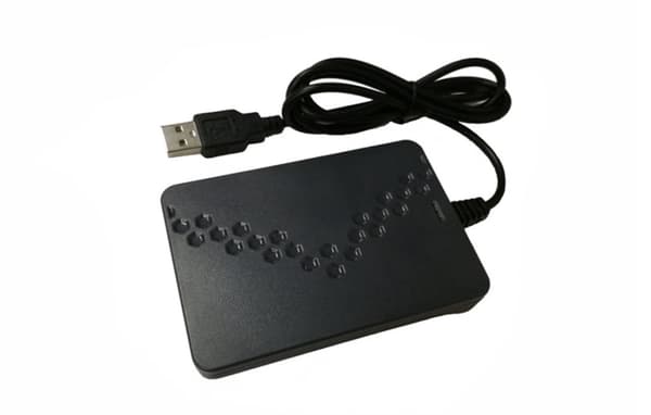 RFID-kortläsare, USB, stationär, dubbel frekvens 125 kHz och 13,56 mHz, kompakt, trådbunden, Plyg&Play HD-RD40C