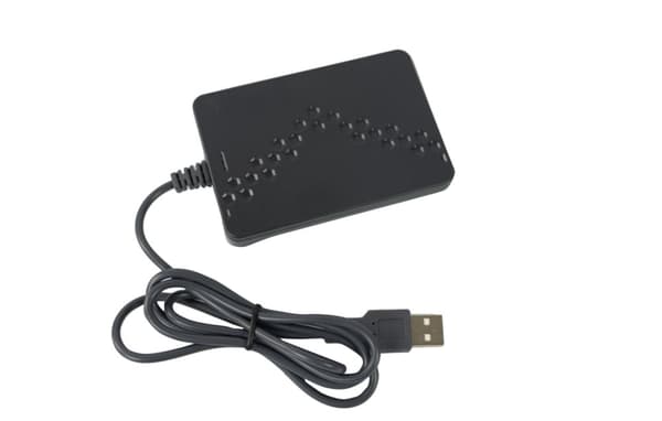 RFID-kortläsare, USB, stationär, dubbel frekvens 125 kHz och 13,56 mHz, kompakt, trådbunden, Plyg&Play HD-RD40C