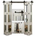 Miniatyrbillede 2 af 2: Bi-folding skydedør hardware kit, høj belastningskapacitet, glat betjening,3.3ft-101 cm, For 4 små døre