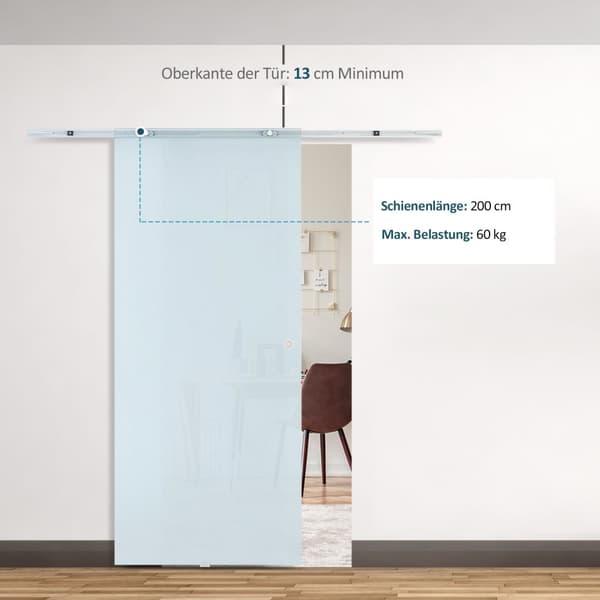 Skydedør i Glas, Aosom, 775/900/1025x2050 mm