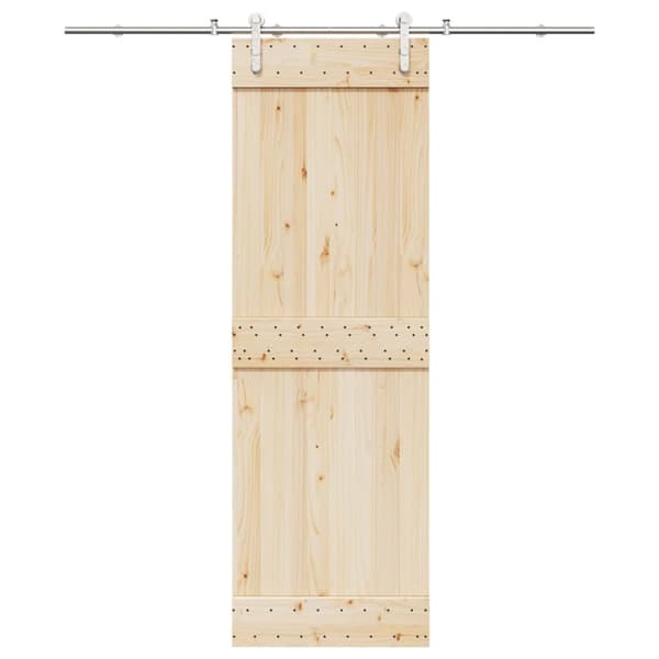 Skjutdörrsbeslag 200 cm rostfritt stål silver