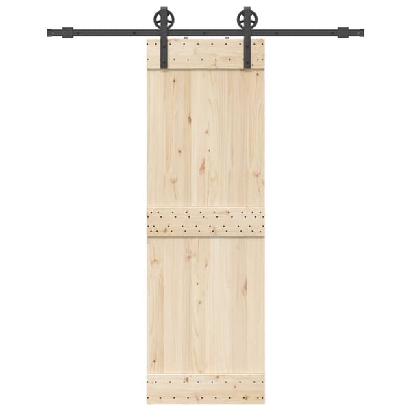 Skjutdörrsbeslag 183 cm stål svart