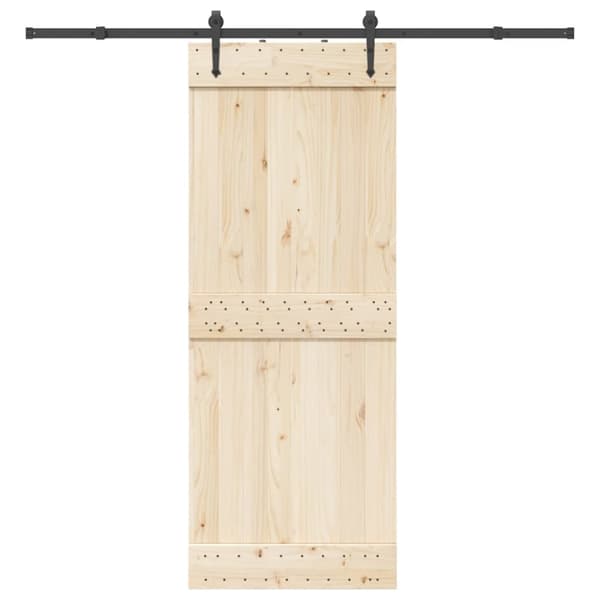 Skjutdörrsbeslag 213,5 cm stål svart