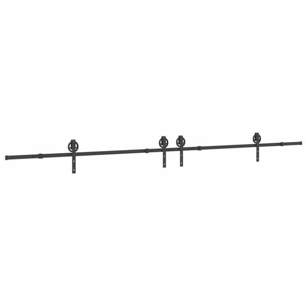 Skjutdörrsbeslag 400 cm stål svart