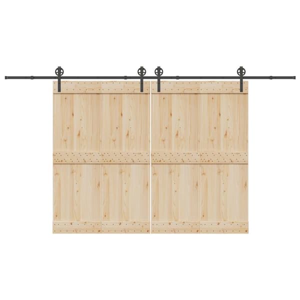 Skjutdörrsbeslag 400 cm stål svart