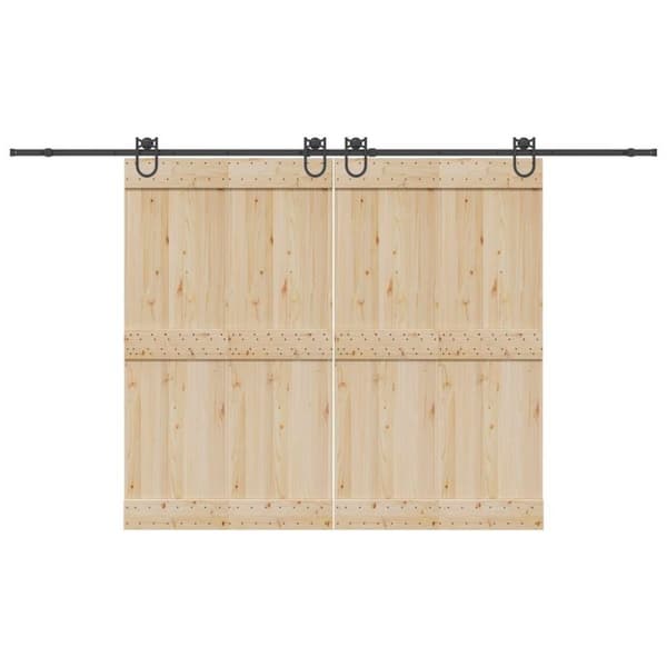 Skjutdörrsbeslag 366 cm stål svart