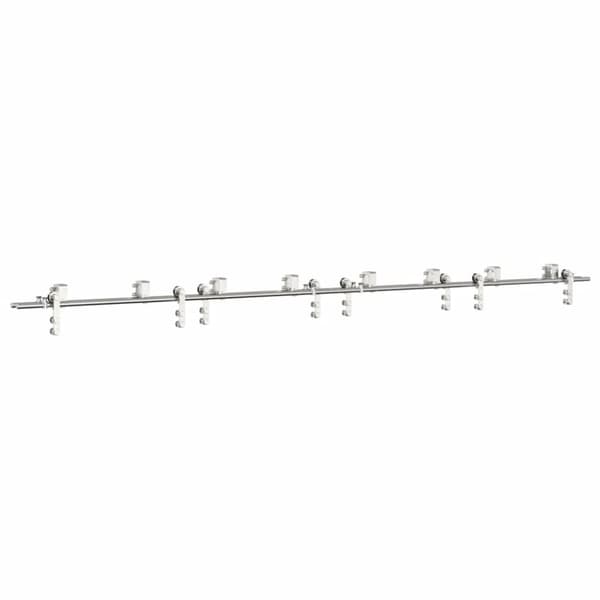 Skjutdörrsbeslag 366 cm rostfritt stål silver