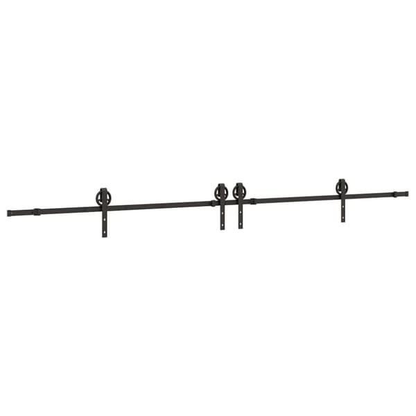 Skjutdörrsbeslag 366 cm stål svart