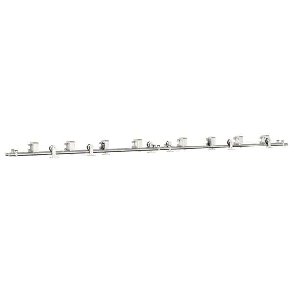 Skjutdörrsbeslag 366 cm rostfritt stål silver