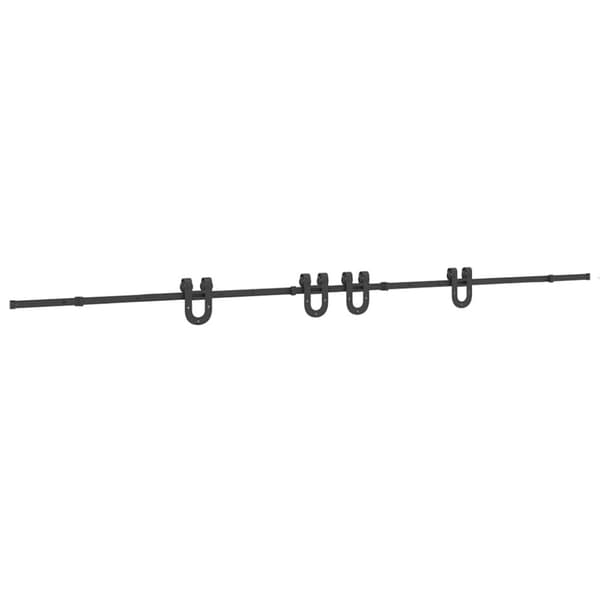 Skjutdörrsbeslag 400 cm stål svart