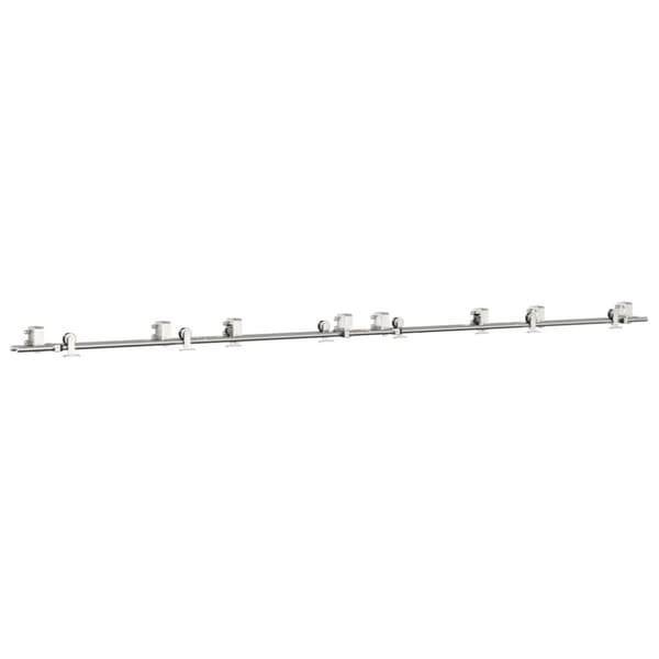Skjutdörrsbeslag 366 cm rostfritt stål silver