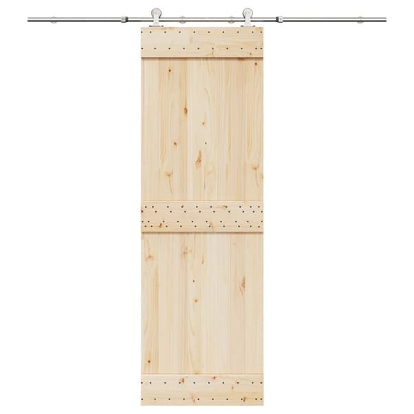 Skjutdörrsbeslag 200 cm rostfritt stål silver