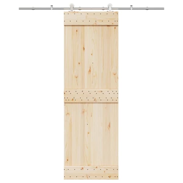 Skjutdörrsbeslag 200 cm rostfritt stål silver