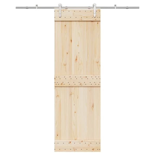 Skjutdörrsbeslag 183 cm rostfritt stål silver
