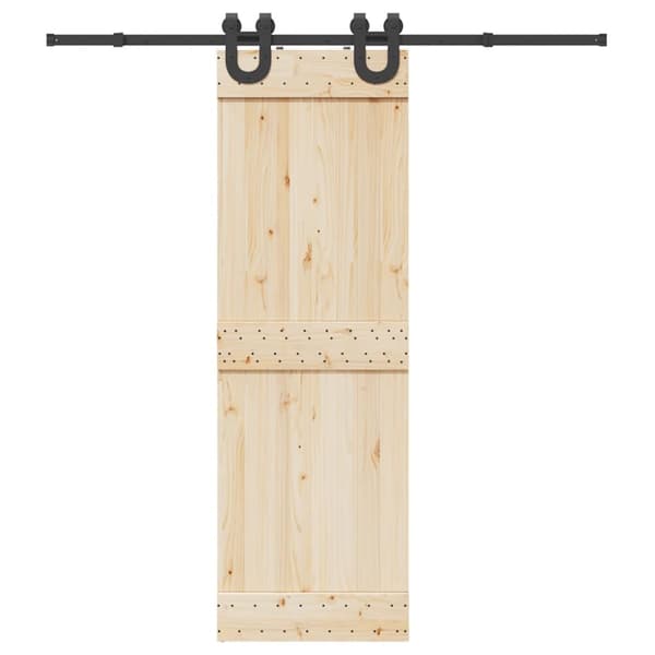 Skjutdörrsbeslag 200 cm stål svart