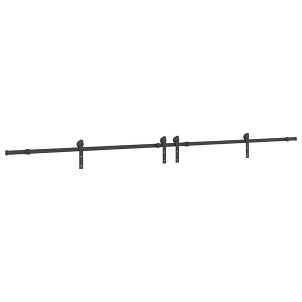 Skjutdörrsbeslag 366 cm stål svart