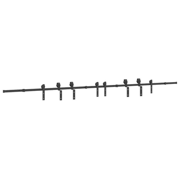 Skjutdörrsbeslag 400 cm stål svart