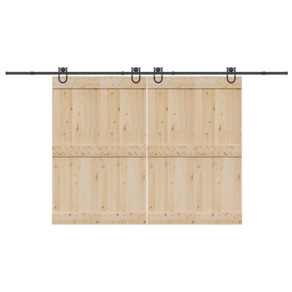 Skjutdörrsbeslag 400 cm stål svart