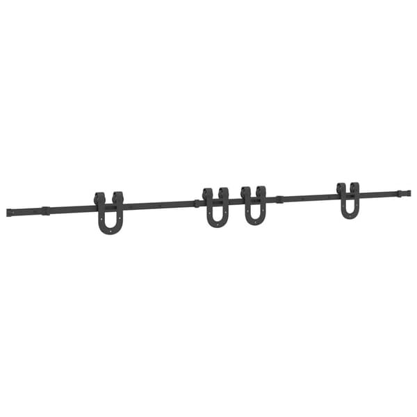 Skjutdörrsbeslag 366 cm stål svart