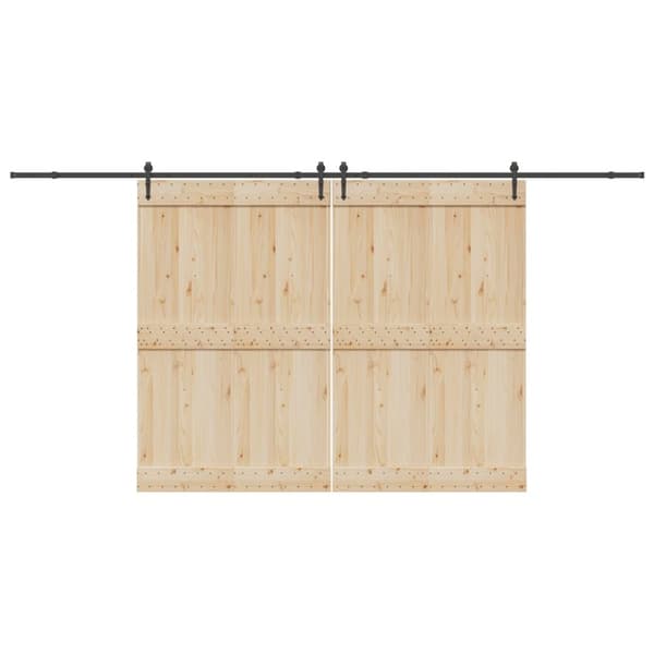 Skjutdörrsbeslag 427 cm stål svart