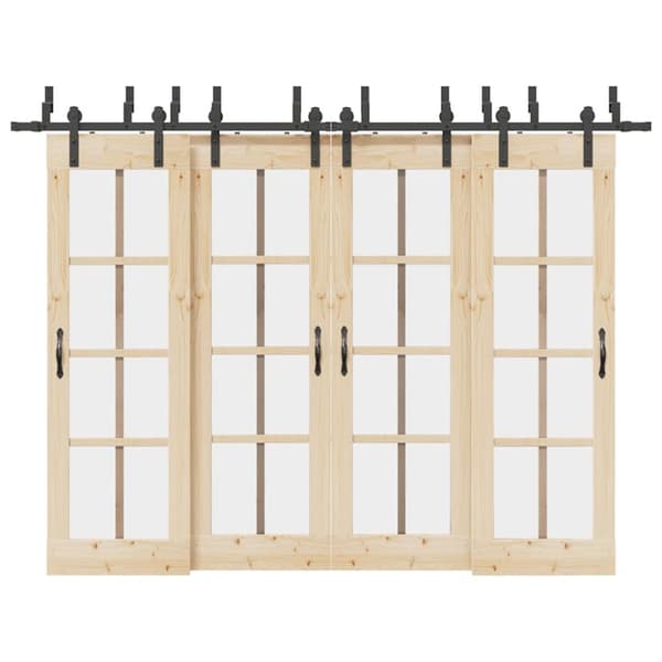 Skjutdörrsbeslag 305 cm stål svart