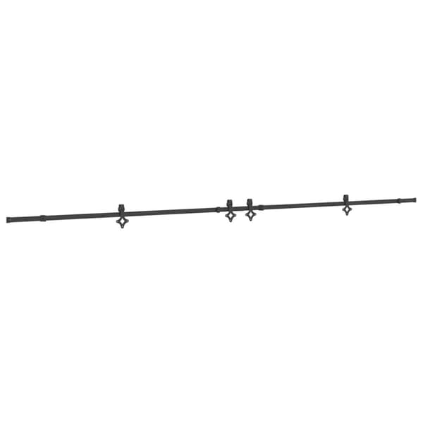 Skjutdörrsbeslag 427 cm stål svart