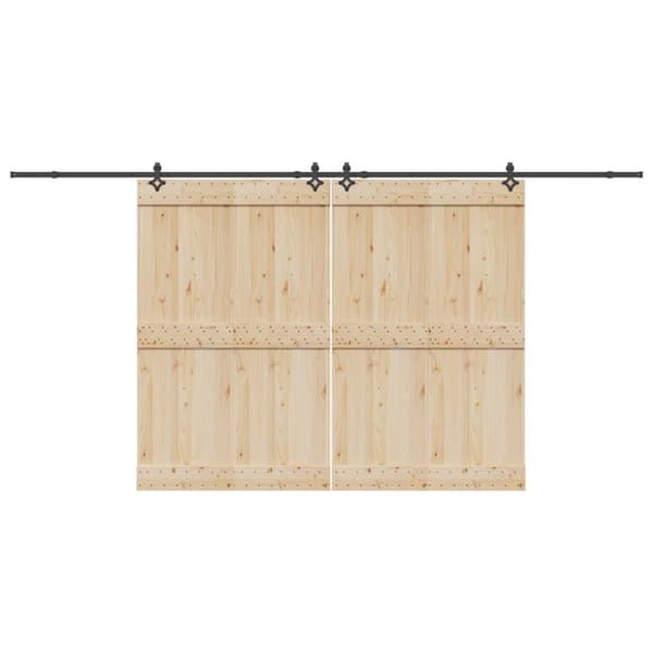 Skjutdörrsbeslag 427 cm stål svart